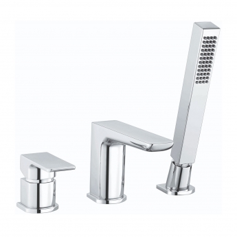 RAK Moon 3-Hole Bath Shower Mixer Tap Deck Mounted - Chrome
