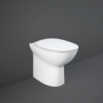 RAK Morning Rimless Back To Wall Pan Comfort Height White - Excluding Seat