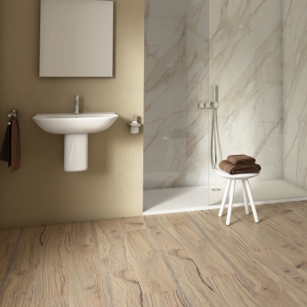 RAK Origin 62 Basin and Semi Pedestal 650mm Wide - 1 Tap Hole