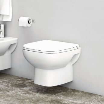 RAK Origin 62 Wall Hung Toilet 500mm Projection - Urea Soft Close Seat