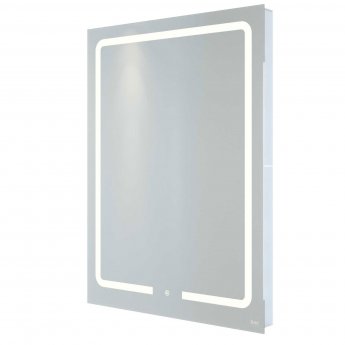 RAK Pegasus LED Portrait Mirror with Switch and Demister Pad 800mm H x 600mm W Illuminated