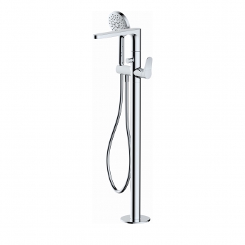 RAK Petit Round Freestanding Bath Shower Mixer Tap - Chrome