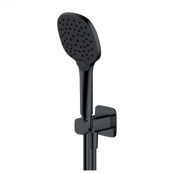 RAK Petit Square Shower Handset with Bracket - Matt Black | Product Image