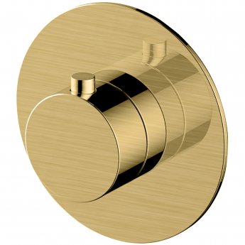 RAK Petit Round Thermostatic Concealed Shower Valve - Brushed Gold
