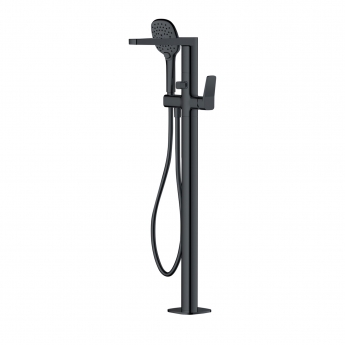 RAK Petit Square Freestanding Bath Shower Mixer Tap - Matt Black