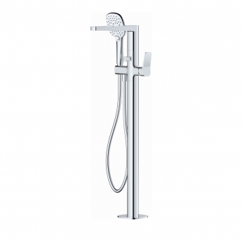 RAK Petit Square Freestanding Bath Shower Mixer Tap - Chrome