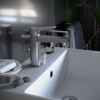RAK Petit Square Standard Basin Mixer Tap - Chrome
