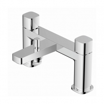 RAK Petit Square Bath Shower Mixer Tap Pillar Mounted - Chrome | Product Image