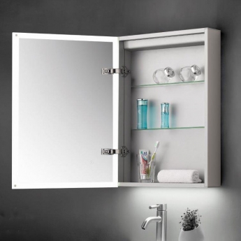 RAK Pisces 1-Door Mirrored Bathroom Cabinet 700mm H x 500mm W