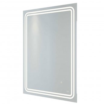 RAK Pluto LED Portrait Mirror with Switch and Demister Pad 800mm H x 600mm W Illuminated