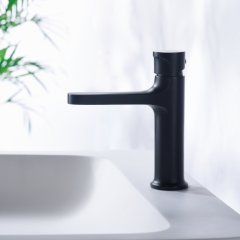 RAK Positano Basin Mixer Tap Without Waste - Matt Black