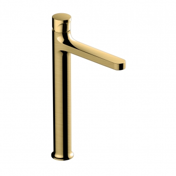 RAK Positano Tall Basin Mixer Tap Without Waste - Brushed Gold