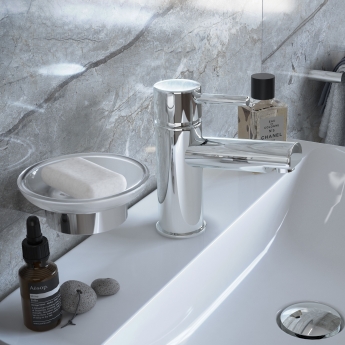 RAK Prima Mono Basin Mixer Tap with Clicker Waste - Chrome