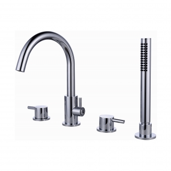 RAK Prima Tech 4-Hole Bath Shower Mixer Tap Pillar Mounted - Chrome