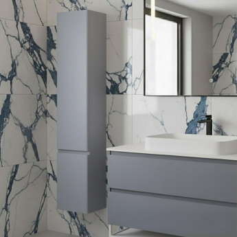 RAK Resort Wall Hung Tall Storage Unit 1650mm H x 350mm W - Matt Stone | Product Image