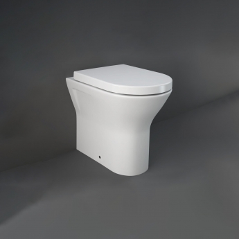 RAK Resort Rimless Back to Wall Toilet Extended Height - Soft Close Seat