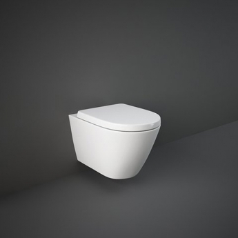 RAK Resort Rimless Wall Hung Toilet Hidden Fixations - Soft Close Seat