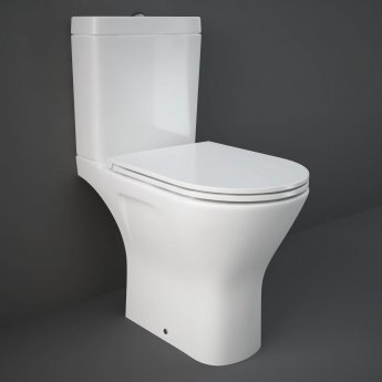 RAK Resort Maxi Rimless Close Coupled Full Access Toilet Pack - Sandwich Soft Close Seat
