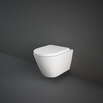 RAK Resort Rimless Hidden Fixation Wall Hung Toilet with Ecofix 1140mm Toilet Frame - Soft Close Seat