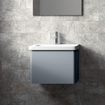 RAK Resort Wall Hung 1-Drawer Vanity Unit with Basin 550mm Wide - Matt Grey | Product Image