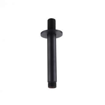 RAK Ceiling Mounted Round Shower Arm 250mm Length - Black