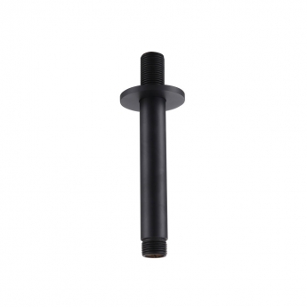 RAK Ceiling Mounted Round Shower Arm 120mm Length - Black