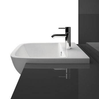 RAK Series 600 Semi-Recessed Basin 520mm Wide - 1 Tap Hole