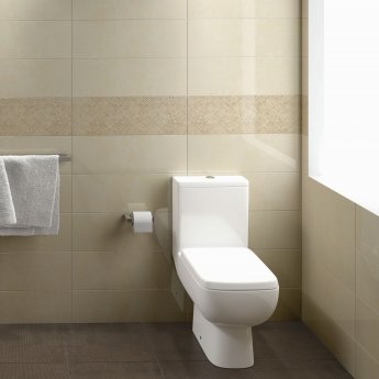RAK Series 600 Close Coupled Toilet with Soft Close Wrapover Seat