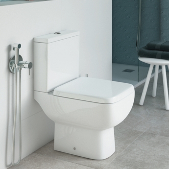 RAK Series 600 Close Coupled Toilet with Dual Flush Cistern - Slim Sandwich Urea Soft Close Seat