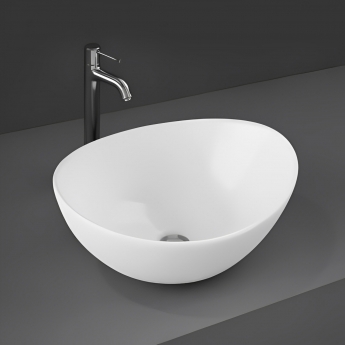 RAK Shell Sit-On Countertop Basin 395mm Wide - 0 Tap Hole