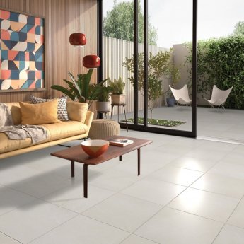 RAK Shine Stone Matt Tiles - 600mm x 600mm - Ivory (Box of 4)