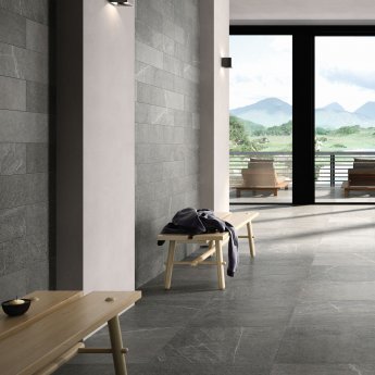 RAK Shine Stone Matt Tiles - 300mm x 600mm - Dark Grey (Box of 6)