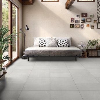 RAK Shine Stone Matt Tiles - 300mm x 600mm - White (Box of 6)