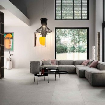 RAK Shine Stone Matt Tiles - 300mm x 600mm - White (Box of 6)