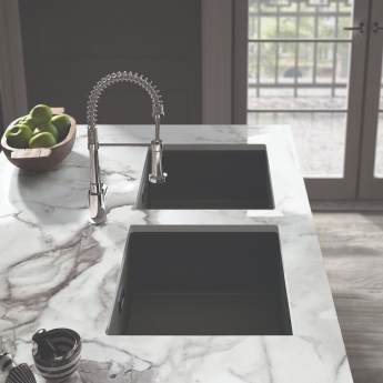 RAK Silvia Drop in Kitchen Sink 450mm L x 475mm W - Matt Black