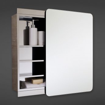 RAK Slide Single Cabinet with Sliding Mirrored Door 660mm H x 460mm W