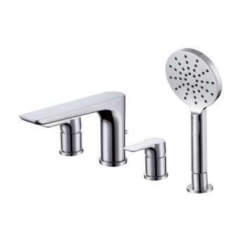 RAK Sport 4-Hole Bath Shower Mixer Tap Pillar Mounted - Chrome
