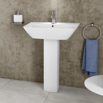 RAK Summit Basin and Full Pedestal 500mm Wide - 1 Tap Hole
