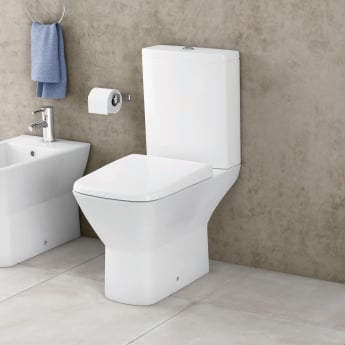 RAK Summit Close Coupled Toilet with Push Button Cistern - Soft Close Seat