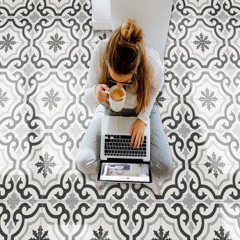 RAK Symphony Gaudi A Tiles 200mm x 200mm - Matt Decor (Box of 14)