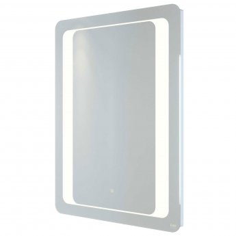 RAK Tanzanite LED Portrait Mirror with Switch and Demister Pad 800mm H x 600mm W Illuminated