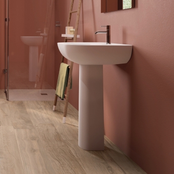 RAK Tonique Basin and Full Pedestal 550mm Wide - 1 Tap Hole