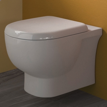 RAK Tonique Rimless Wall Hung Toilet Hidden Fixation 550mm Projection - Soft Close Seat