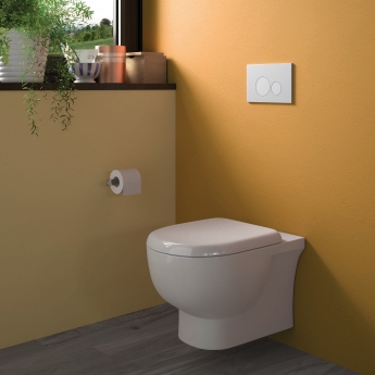 RAK Tonique Rimless Wall Hung Pan with Hidden Fixations White - Excluding Seat | Product Image