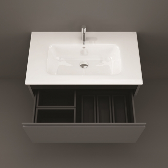RAK Uno Wall Hung 1-Drawer Vanity Unit with Basin 1000mm Wide - Pure White
