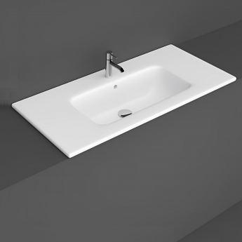 RAK Uno Wall Hung 1-Drawer Vanity Unit with Basin 1000mm Wide - Moka Walnut