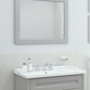RAK Washington Framed Bathroom Mirror - 650mm H x 585mm W - Grey