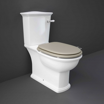 RAK Washington Close Coupled Toilet with Horizontal Outlet & Lever Cistern - Cappuccino Seat