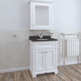 RAK Washington Traditional Floor Standing 2 Door Vanity Unit 600mm Wide - White