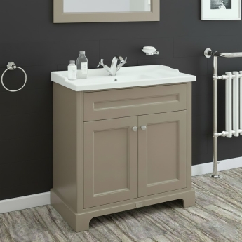 RAK Washington Traditional Floor Standing 2 Door Vanity Unit 800mm Wide - Cappuccino | Product Image